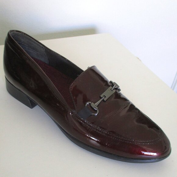 Munro American "Harrison" Womens Burgandy Wine Patent Leather Loafer - Size 11M - Picture 1 of 9